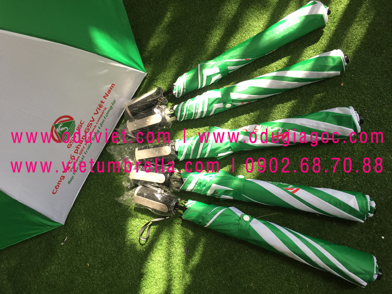 xưởng sản xuất ô dù cầm tay in logo quảng cáo